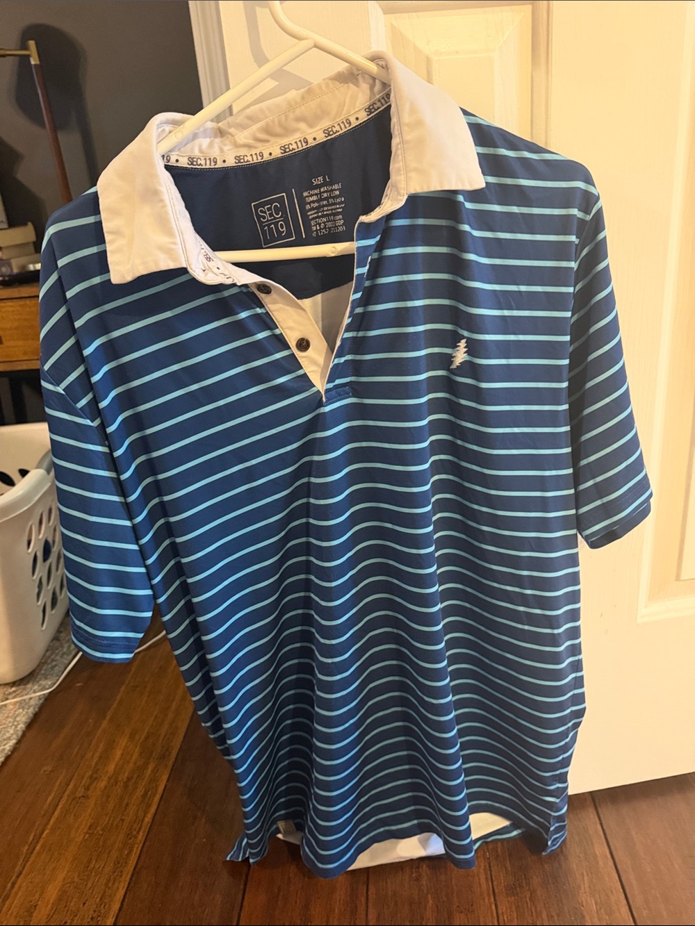 Section 119 / Grateful Dead - Boys Blue Striped Polo Shirt